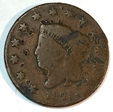 1825 Large Cent Brown VG Details @ Half of Greysheet CHRC