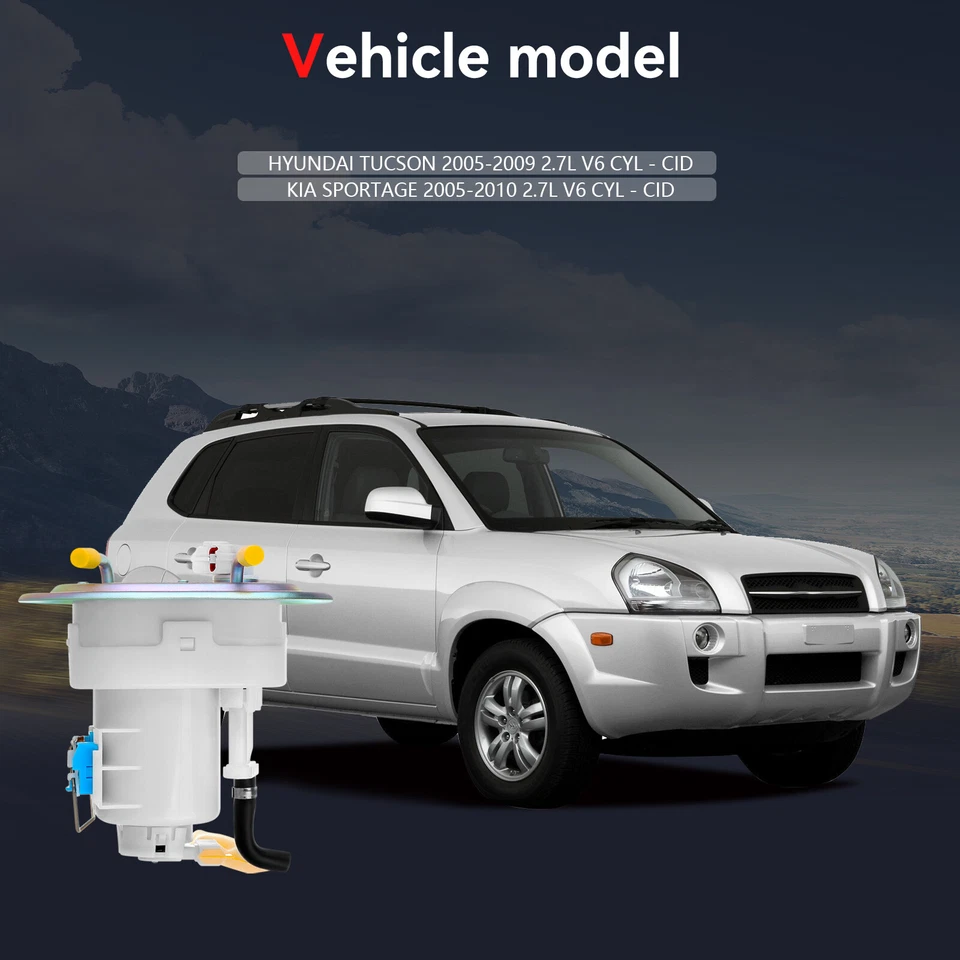 Conjunto de bomba de combustible eléctrica para Hyundai Tucson V6 2005-2009 2,7 L E8678M Foto 3 de 4
