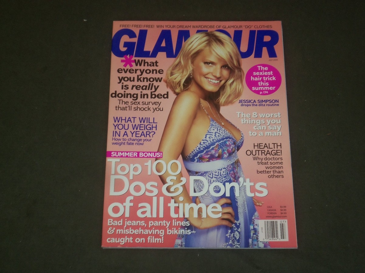 2005 JULY GLAMOUR MAGAZINE - JESSICA SIMPSON COVER - B 2995 | eBay