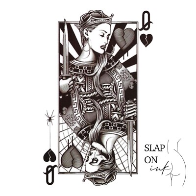 Queen of Broken Hearts - Large Temporary Tattoo's Fake Waterproof Body Art Henna