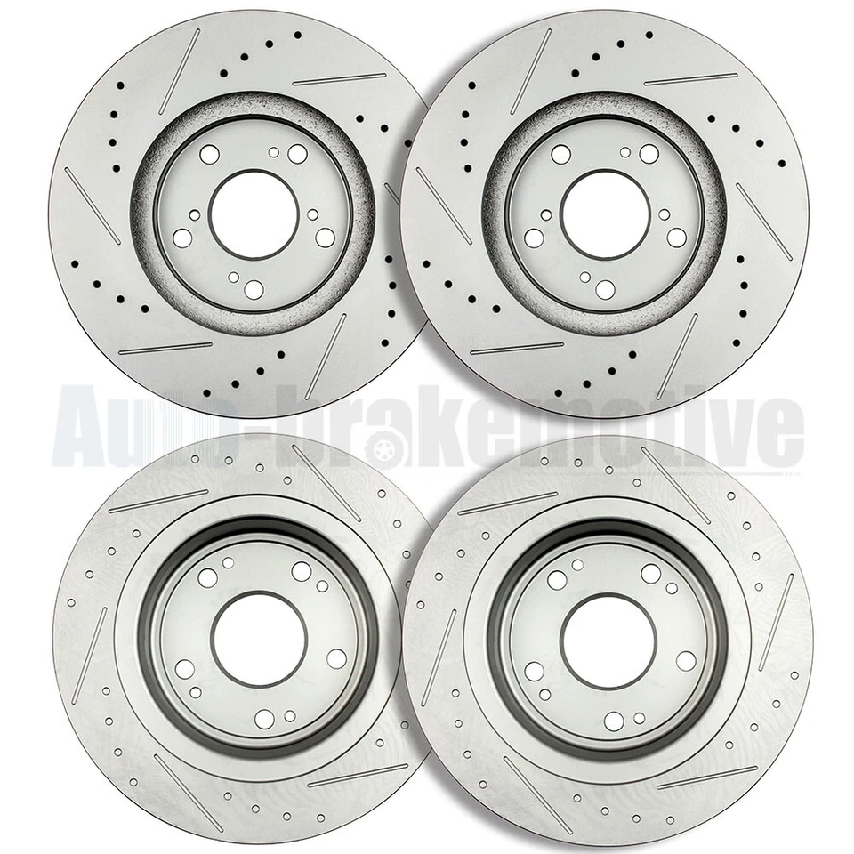 FOR 2008-2012  ACCORD COUPE SEDAN FRONT REAR BRAKE ROTOR DRILL SLOT Foto 3 de 4