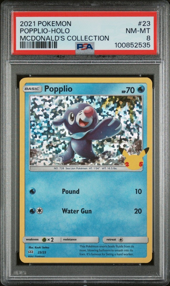 Pokémon PSA 8 Popplio 23/25 McDonalds Collection Holo | eBay