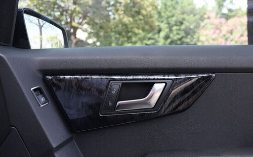 Fit For Benz GLK 2013 2014 2015 Wood Grain Interior Door Handle Cover Trim 4pcs - Picture 3 of 8