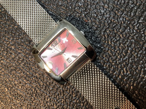 Women’s Kenneth Cole Reaction Watch All Stainless Steel Pink Dial New Battery - Picture 4 of 16