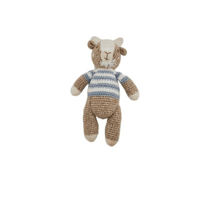 ALBETTA Baby 100% Cotton Hand Crochet Gaby Goat Rattle Toy