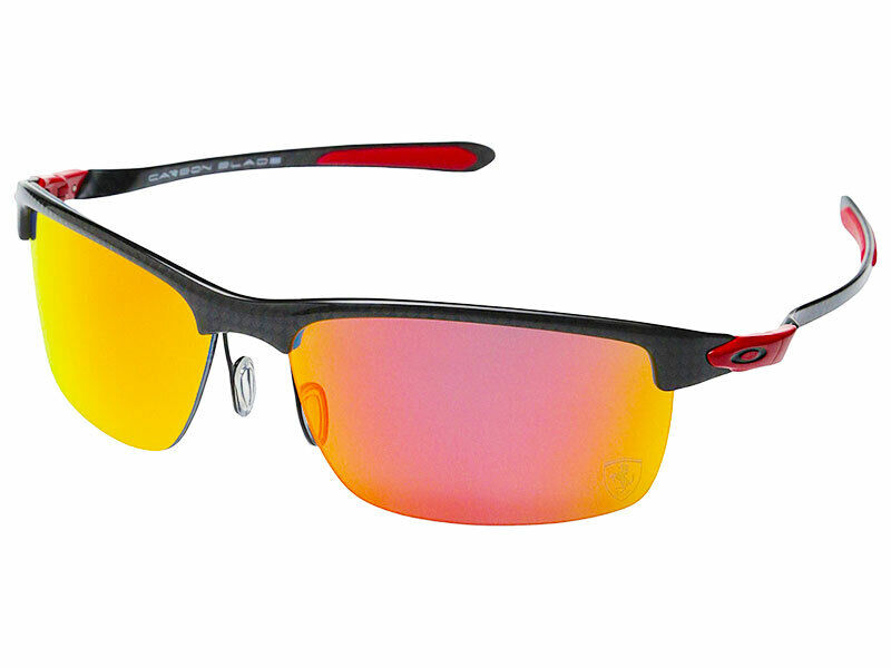 Oakley Carbon Blade Scuderia Ferrari Polarized Sunglasses OO9174-06  Carbon/Ruby