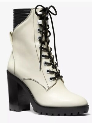 Michael Michael Kors Womens Bastian Leather Combat Boots, Size