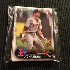 (10) CARD 2016 BOWMAN DRAFT #38 C J CHATHAM PROSPECT LOT  BOSTON RED SOX