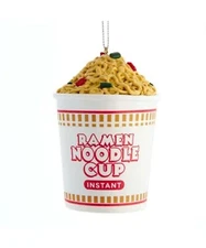 Kurt Adler Christmas Hanging Ornament Ramen Noodle In A Cup With Veggies