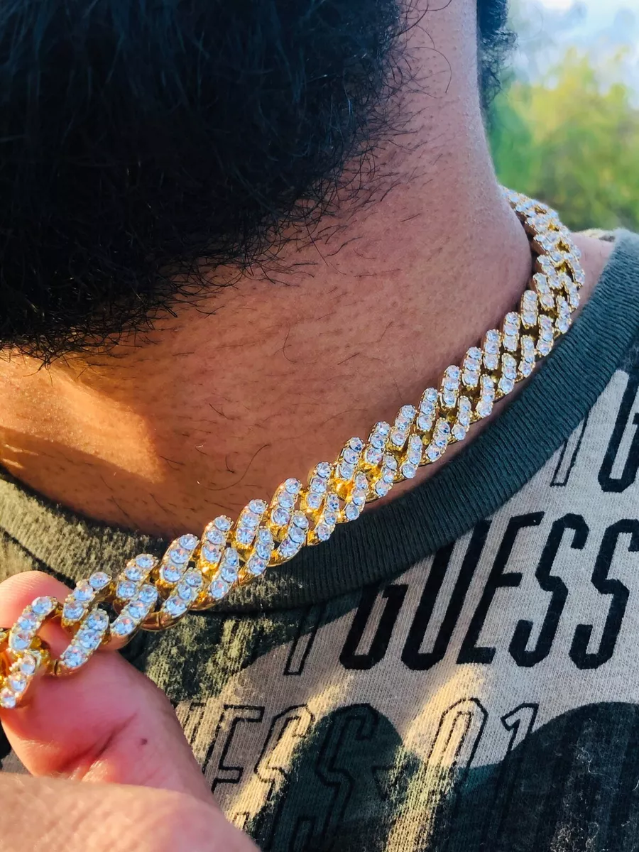 Small iced out sale cuban link chain