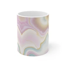 Marble mug with golden sparkles, gift for birthday, christmas, or special dates
