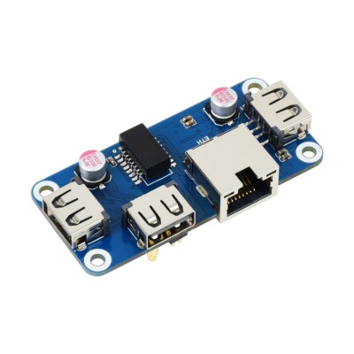 ETH/USB HUB HAT (B) RJ45 Ethernet Port 3x USB 2.0 Ports for Raspberry Pi Series