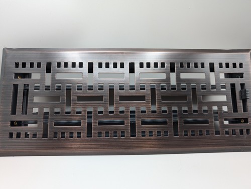 Hosuly Floor Register 4X12 Geometric-Oriental design-Oil Rubbed Bronze - Picture 4 of 4