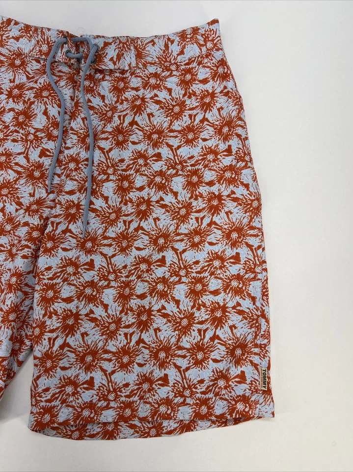 Tommy Jeans Cierre y Cordón Bolsillo Board Shorts Para Hombres L Naranja Azul Nuevo con Etiquetas $49 Foto 2 de 4