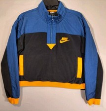 Nike Sportswear CJ4927-010 Half Zip Fleece Jacket Cropped Women's Size Medium