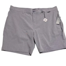 Travis Mathew Mens 42 Gray Heather 8 Inch Inseam Performance Golf Shorts NEW