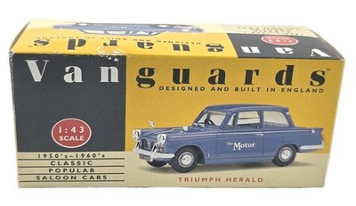 Vanguards 1:43 Triumph Herald The Motor Monte Carlo Rallye Press Car VA5006