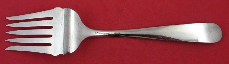 Вилка сервировочная для салата из чистого серебра Repousse от Kirk 5 зубцов 9 1/2 дюйма реликвия - Изображение 2 из 3