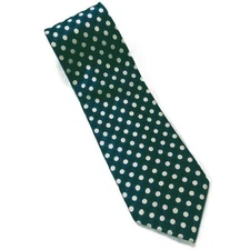 Inrico Covlri Mens Tie Blue Spots 100% Silk Italy 29 x 3.6 in.