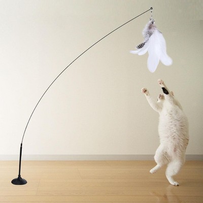 Katzen Teaser Spielzeug Starke Saugbasis Feder Adsorbierbare IQ Verbesserung