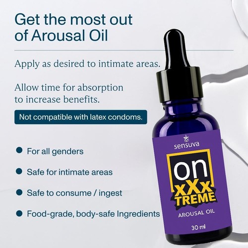 Sensuva ON for Her Arousal Oil Female Clitoral Arousal Enhancer I 1 fl oz x 2pcs - Picture 3 of 10