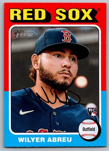 2024 Topps Heritage Wilyer Abreu Rookie Boston Red Sox #385 - Picture 1 of 2
