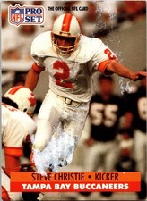  1991 Steve Christie 2 Buccaneers 668 National Football League Trading Card 