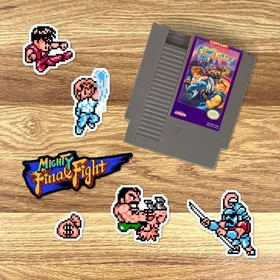 Mighty Final Fight Magnets Nintendo NES Pixel Art 18 Magnet Pack