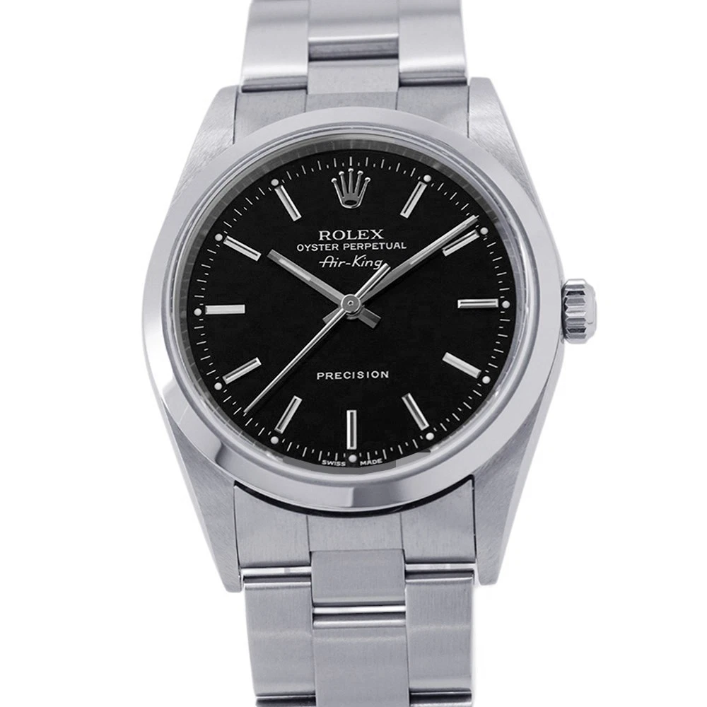 Rolex — ROLEX Air-King 34mm Stainless Steel Black Dial 14000M