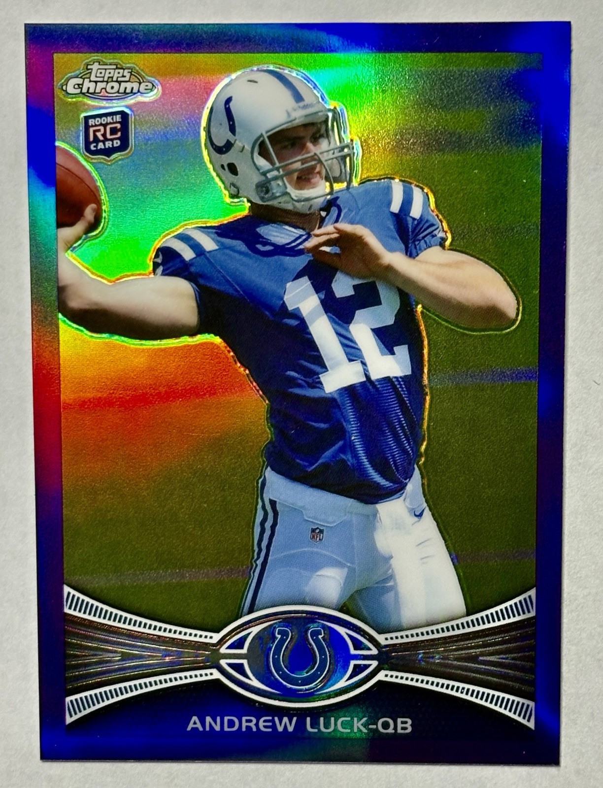 Andrew Luck 2012 Topps Chrome Rookie Purple Refractor /499