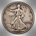 1917-D Reverse Walking Liberty Half Dollar CACG VF-30 CAC