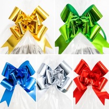 5 Extra-Large Clear Cellophane Easter Hamper Bags with Pull Bows – 102.5 x 70 cm