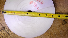 1-1/2" THICK NYLON TYPE 6 PLASTIC SHEET ROUND 8-1/4" OUTSIDE DIAMETER 4" I.D.