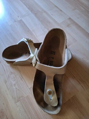 Birkenstock Gizeh Zehenstegsandale Gold Gr.37 Normale Weite