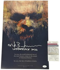 Mark Burnham signed 12x18 Poster Leatherface - The Texas JSA Authentication