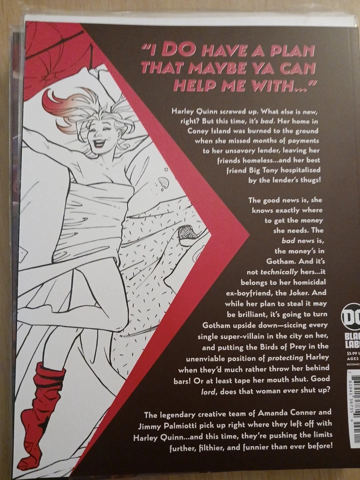 Harley Quinn & Birds of Prey Book 3 DC Black Label Nov. 2020 Conner Palmiotti - Image 2 of 3