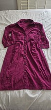 Express Design Studio Women Dress Sz 12 Magenta Button Up Office