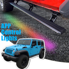Escalón lateral eléctrico de 2 piezas para Jeep Wrangler JK 2007-2018 4 puertas