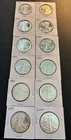 American $1 Silver Eagles Lot of (12) .999 BU Coins 1986-2000 nice mix of dates