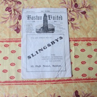 Boston v Mansfield Res Midland Lge 1947/8