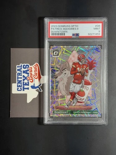 2023 Panini Donruss Optic Downtown Patrick Mahomes PSA 9