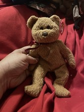 Ty Beanie Babies Brown Bear Retired 1993 Plush with Heart Tag Ages 3-7