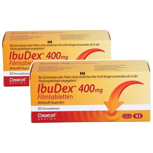 DEXCEL PHARMA GMBH Ibudex 400 mg Filmtabletten Doppelpackung 2 St