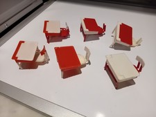 Vintage Thomas Campbel Suppenschulschreibtische 6er Set Original Schreibtische BITTE DE LESEN.