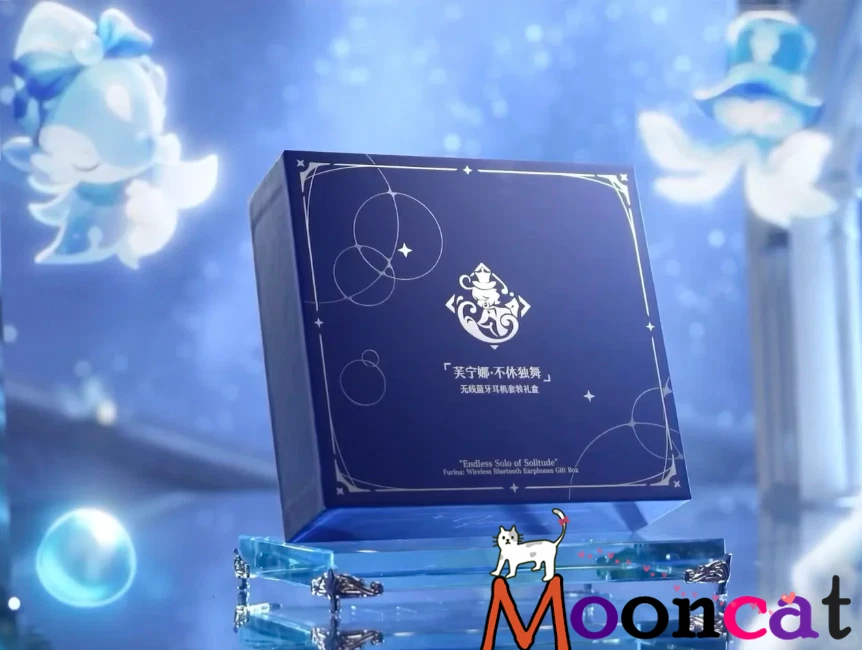 miHoYo Genshin Impact Furina Bluetooth Headset offizielle Geschenkbox Kopfhörer Hülle - Bild 4 von 4