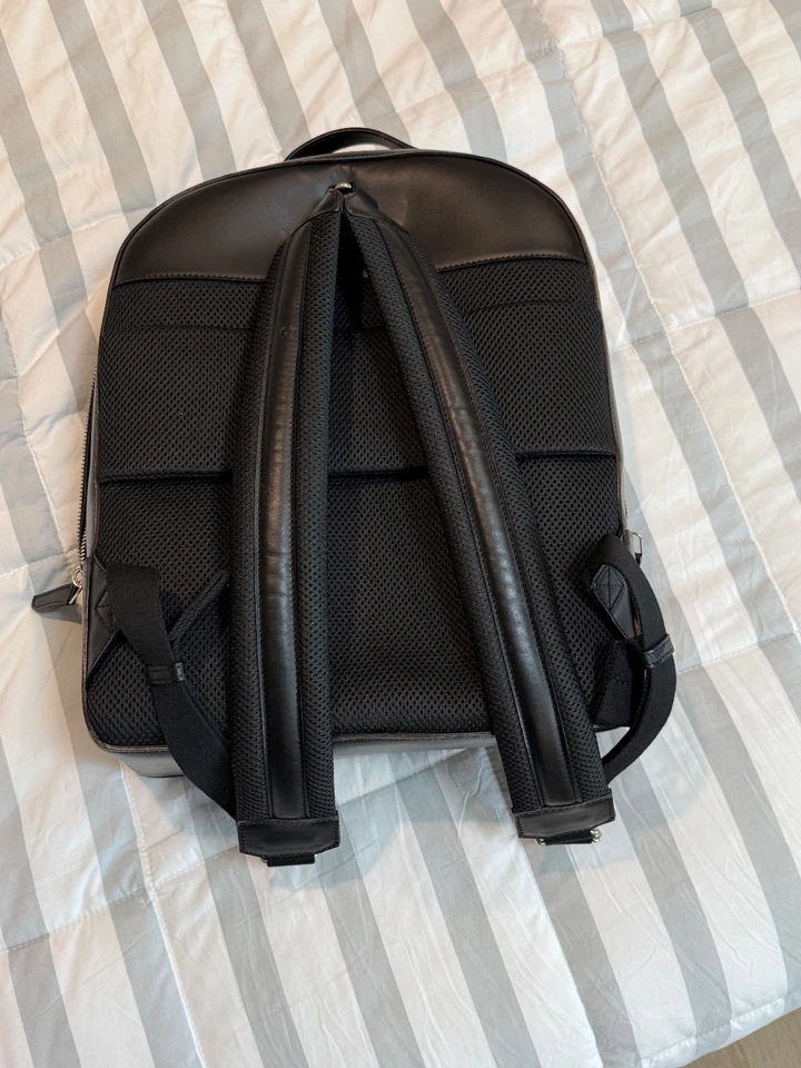 Carl Friedrik Luxury Backpack - Black Leather - Image 4 of 4