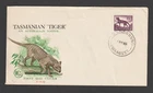 AUSTRALIA 1962 FDC WCS 1/- ½d TASMANIAN TIGER UNADDRESSED (CREASED)