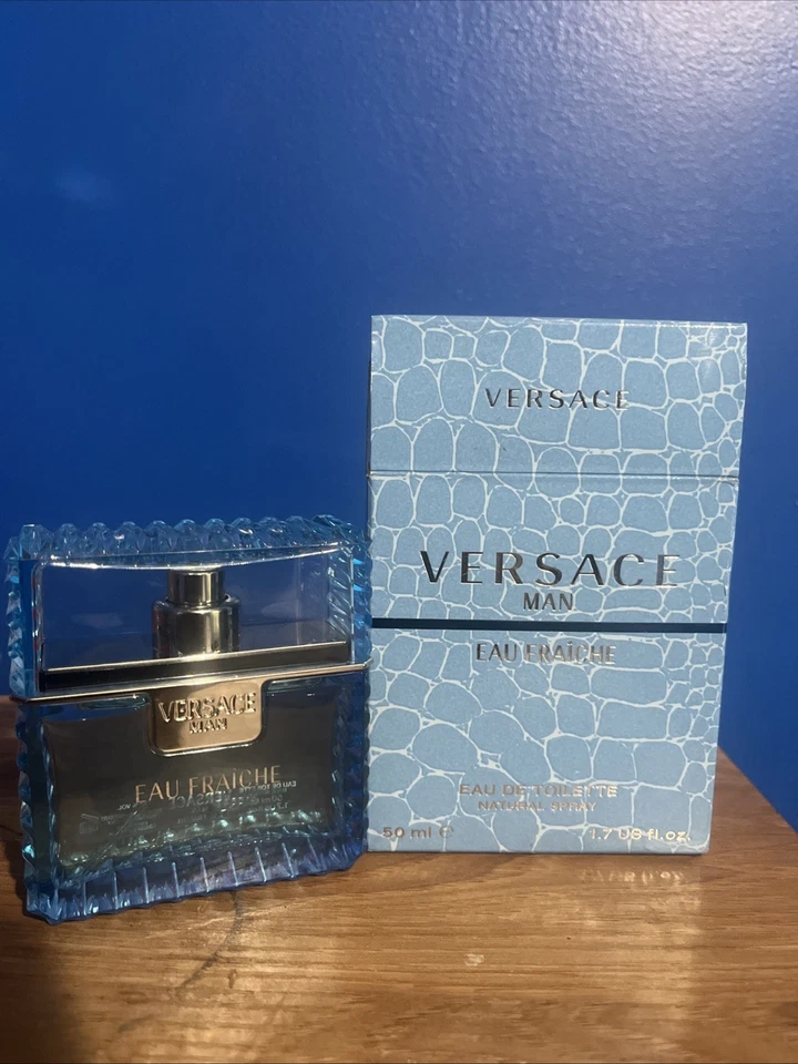 Versace Man Eau Fraiche For Men Eau de Toilette Spray 1.7 FlOz/50mL New With Box - image 2 of 4