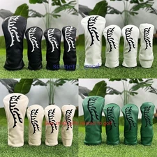 Tiger Golf Wood Head Cover Headcover PU Driver Fairway Hybrid Club cover-