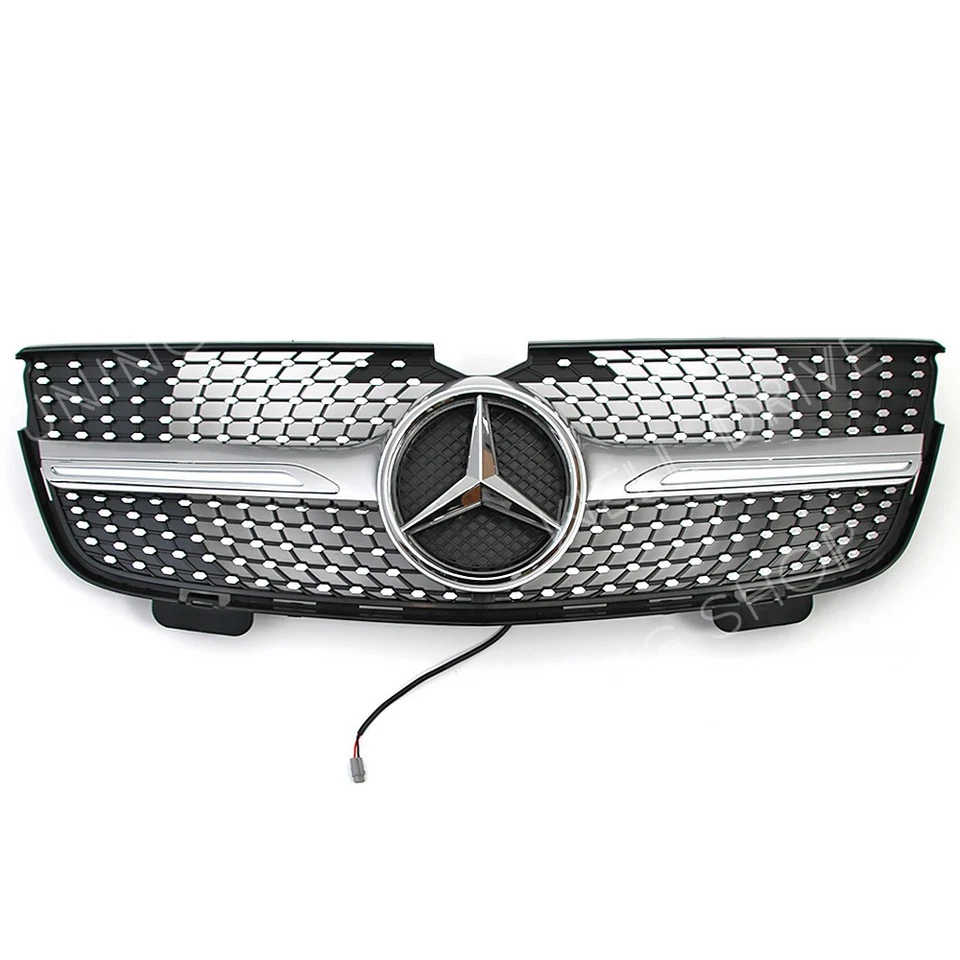 Chrome Front Grill W/LED For Mercedes Benz GL-Class X164 07-12 GL320 GL450 GL350 - Image 2 of 4
